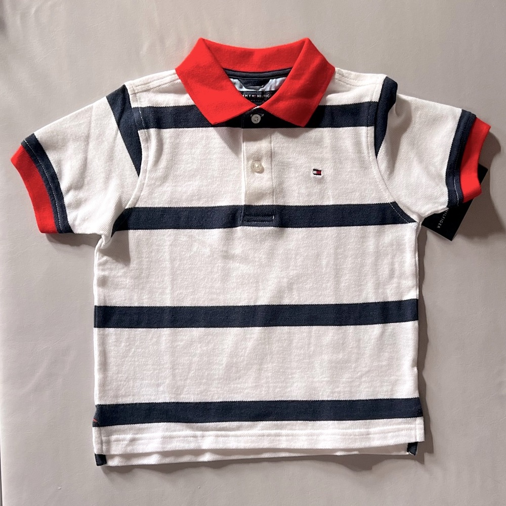 Toddler Tommy Hilfiger striped polo t shirt